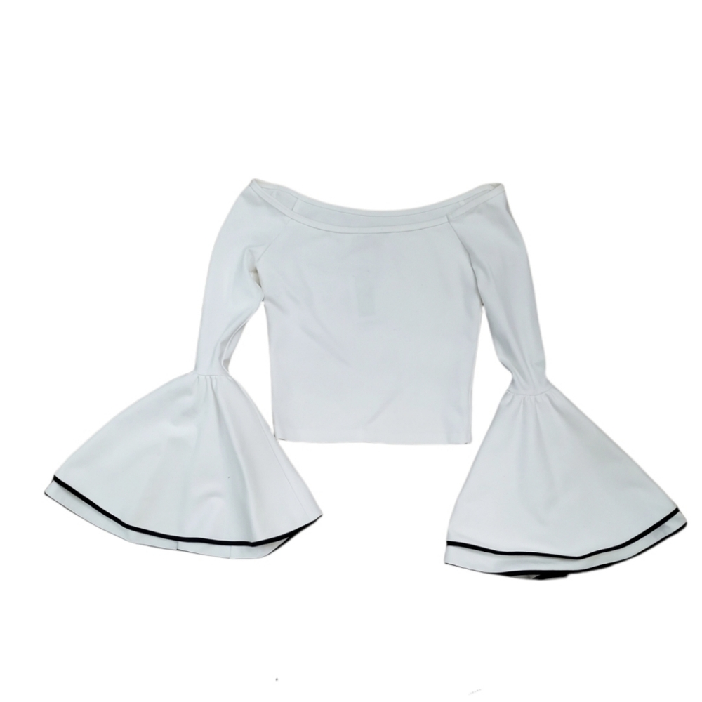 Ronny Kobo White Bell Sleeve Mimi Top XS NWT - Picture 3 of 7